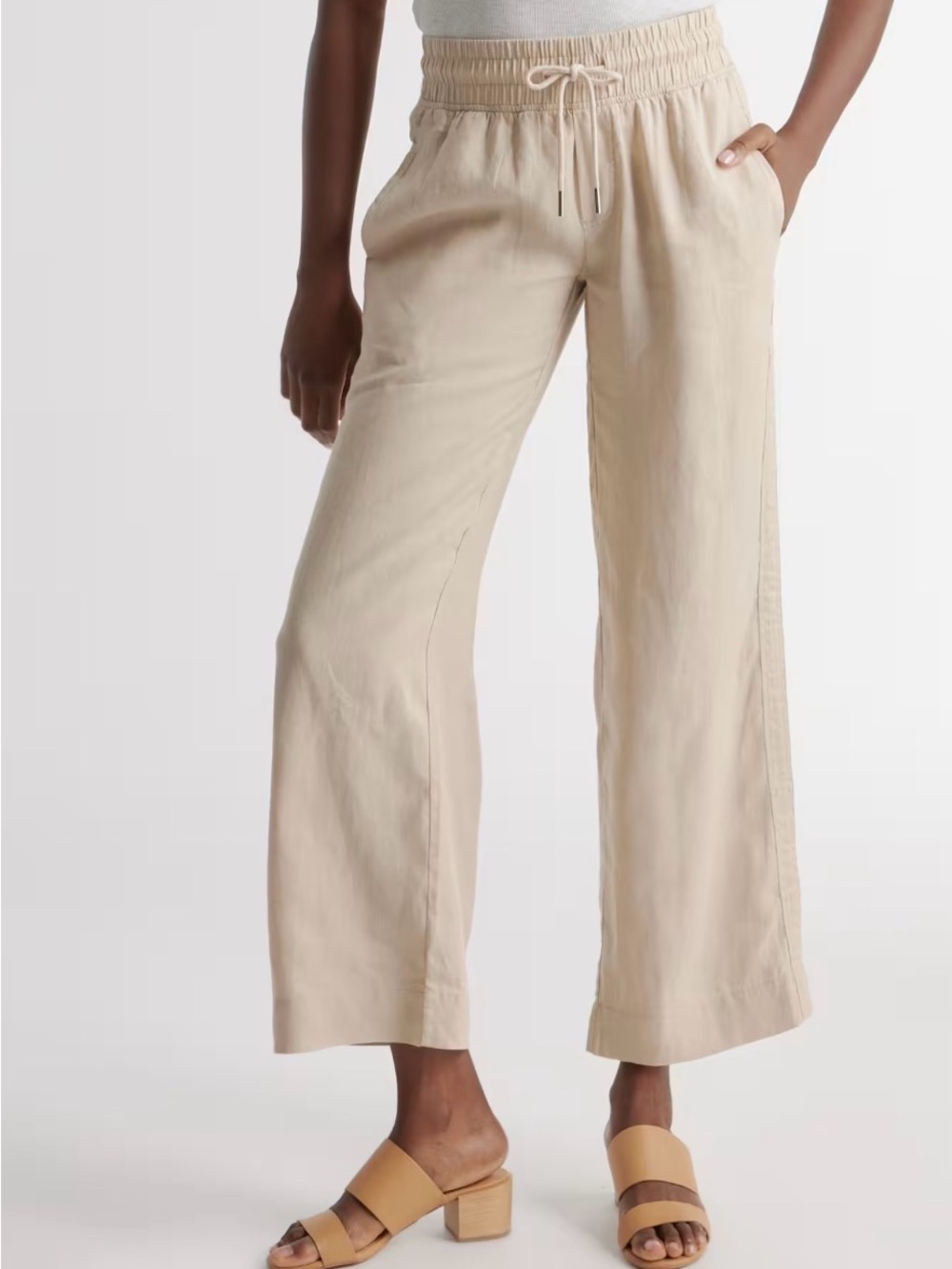 100% European Linen Wide Leg Pants - XL